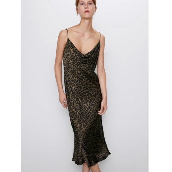 Zara Leopard Print Slip Dress - Picture 2 of 2